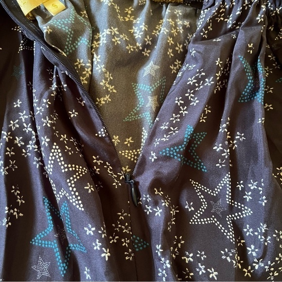 Paloma Blue “Eclipse” star print silk crepe de chine navy sleeveless jumpsuit - Picture 12 of 14